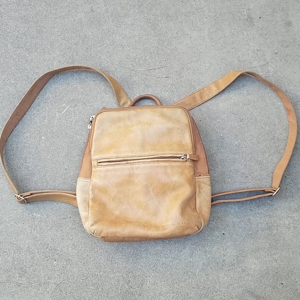 Fossil Leather Backpack